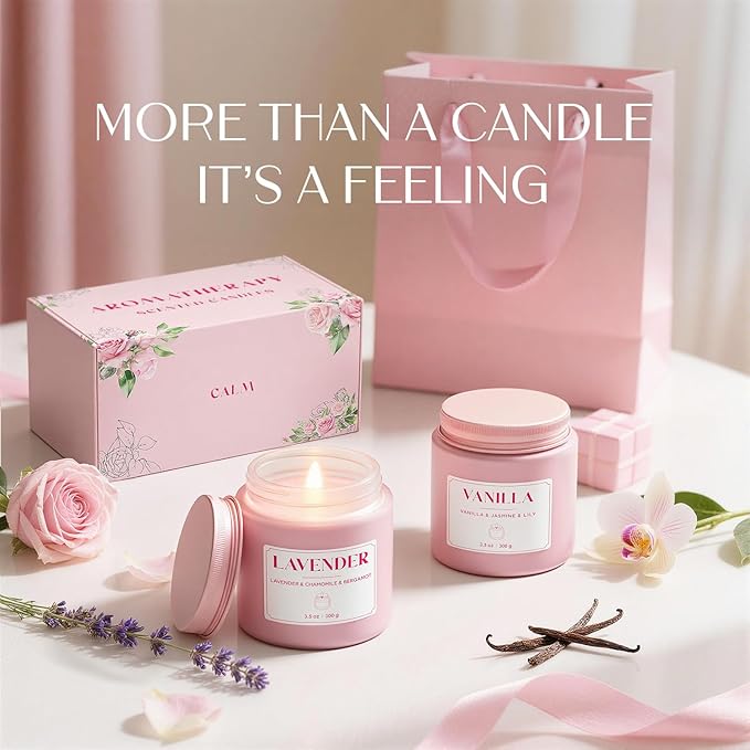 NORVENCE Scented Candles Gift Set, Stress Relief Candles - Image 6