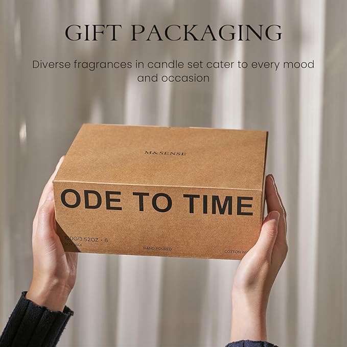 M&SENSE 6 Pack Christmas Candle Gift Set, Aromatherapy Candle Gift - Image 6