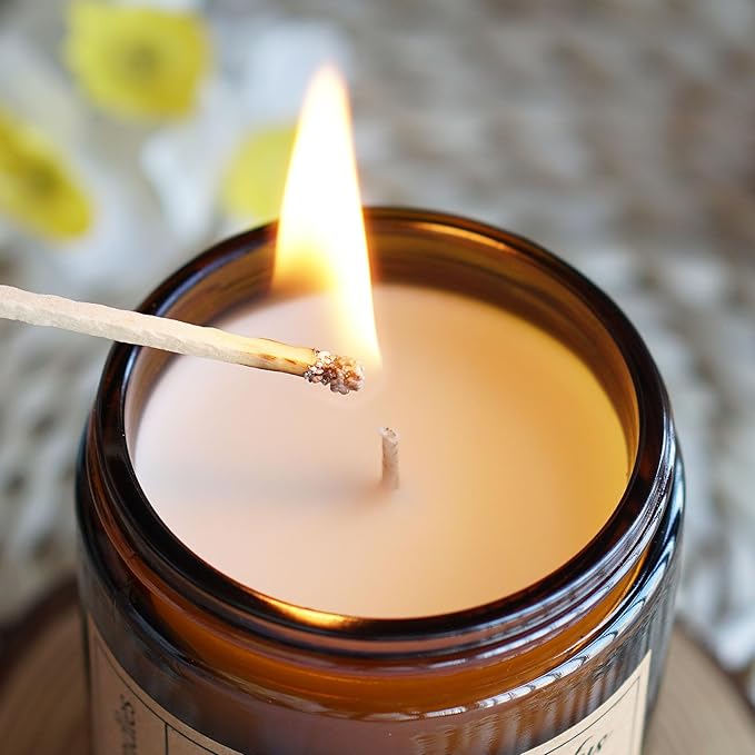 Lavender Eucalyptus Candles for Home Scented - 8oz Aromatherapy Candles for - Image 2