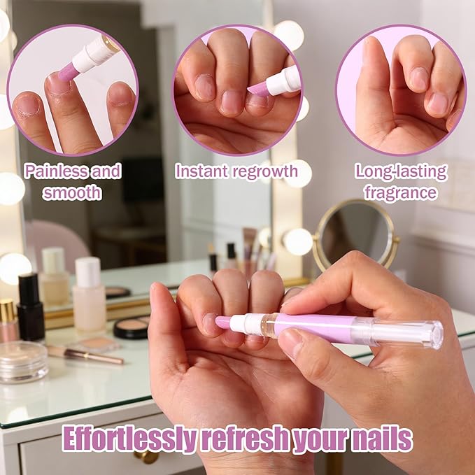 2pcs 2 in 1 Cuticle Oil Pusher Pen, Portable Ceramic Cuticle Remover Pusher - Image 6