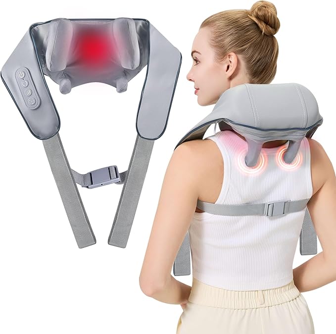 4D Wireless Deep Tissue Kneading Neck Massager by Unknown