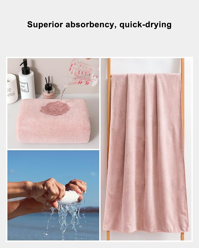 sakano Microfiber Bath Towel Set Ultra Soft Absorbent Speedy Drying Fade - Image 5