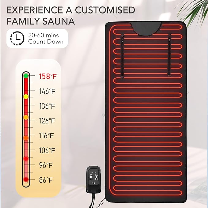 Infrared Sauna Blanket for Home Use, Portable Far Infrared Home Sauna for Detox - Image 3