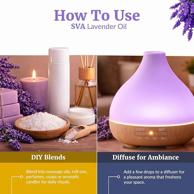 SVA Lavender Essential Oil Organic – 2 Fl Oz – 100% Natural Organic Lavender Oil - Image 6