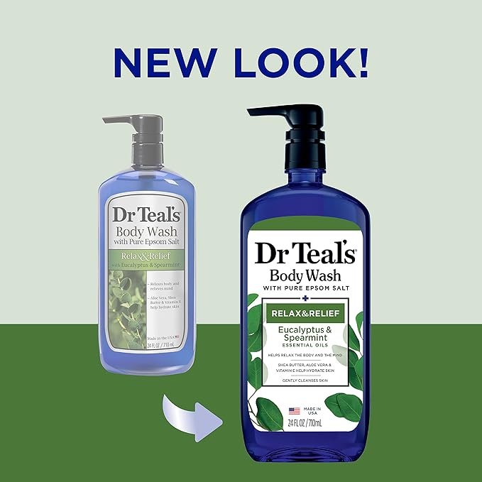 Dr Teal's Body Wash with Pure Epsom Salt, Relax & Relief with Eucalyptus & - Image 3