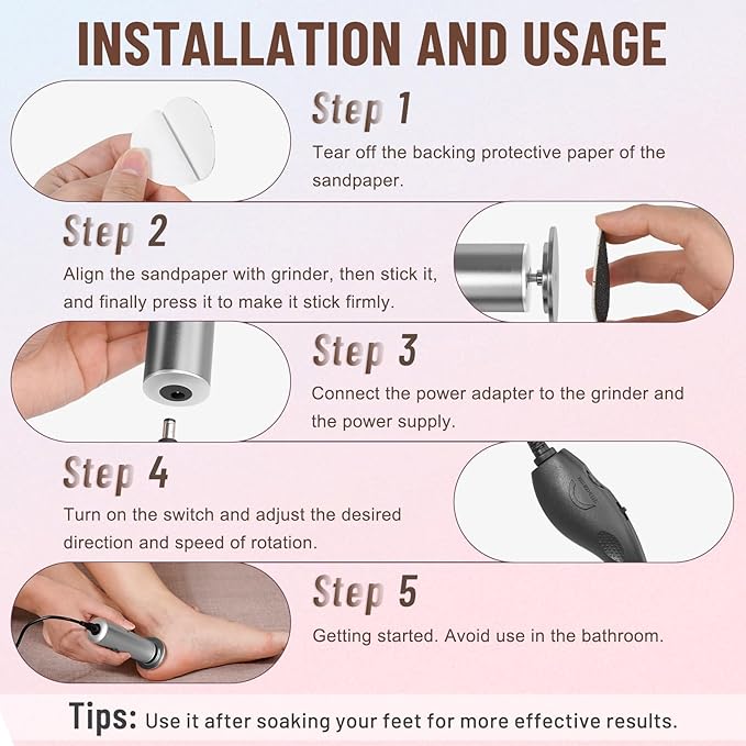 Dermawave Electric Foot File Callus Remover - Image 5