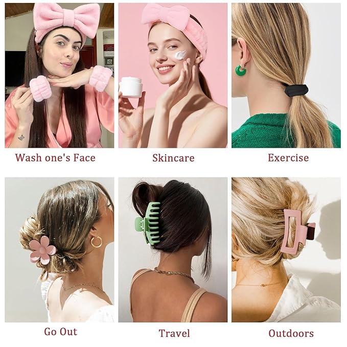 16 Pcs Skincare Headband Set, Face Washing Headband - Image 5