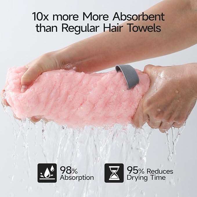 REDKISS 2 Pack Microfiber Hair Towels - Image 7