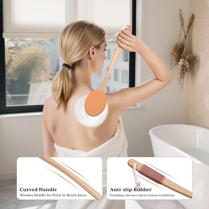 AmazerBath Lotion Applicator for Back, 4 Replaceable Pads - Image 5