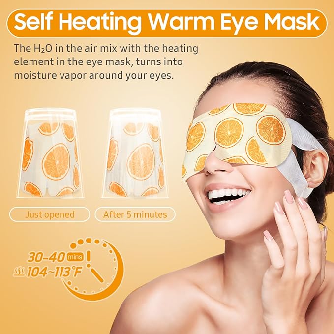 BeHoomi Steam Eye Mask, Self Heating Disposable SPA Warm Compress - Image 5