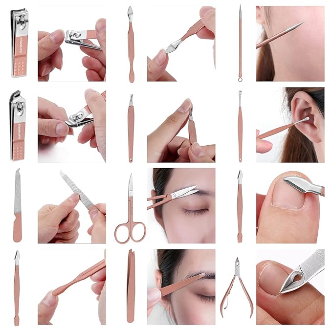 FAMILIFE Manicure Set, Professional Nail Kit Stainless Steel Nail Clipper Set - Image 5