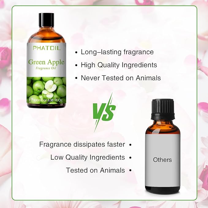 PHATOIL 3.38FL.OZ Green Apple Fragrance Oils - Image 4