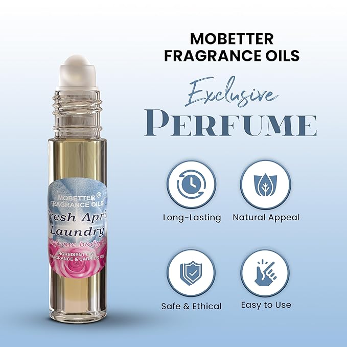 MOBETTER FRAGRANCE OILS Fresh April Laundry Perfume Body Oil Roll on Travel Size - Image 3
