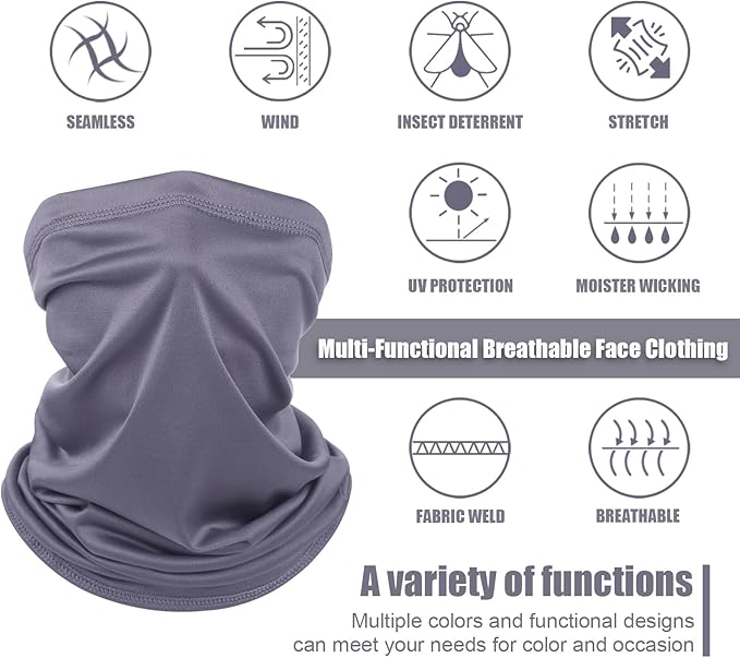 Geyoga 6 Pieces Summer UV Protection Cooling Neck Gaiter Face Clothing Neck - Image 3