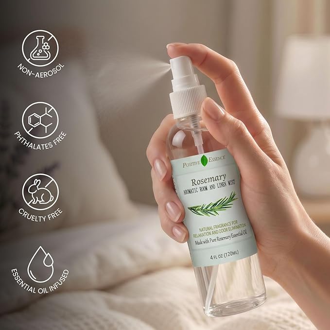 Rosemary Linen & Room Spray, Natural Aromatic Spray Made - Image 3