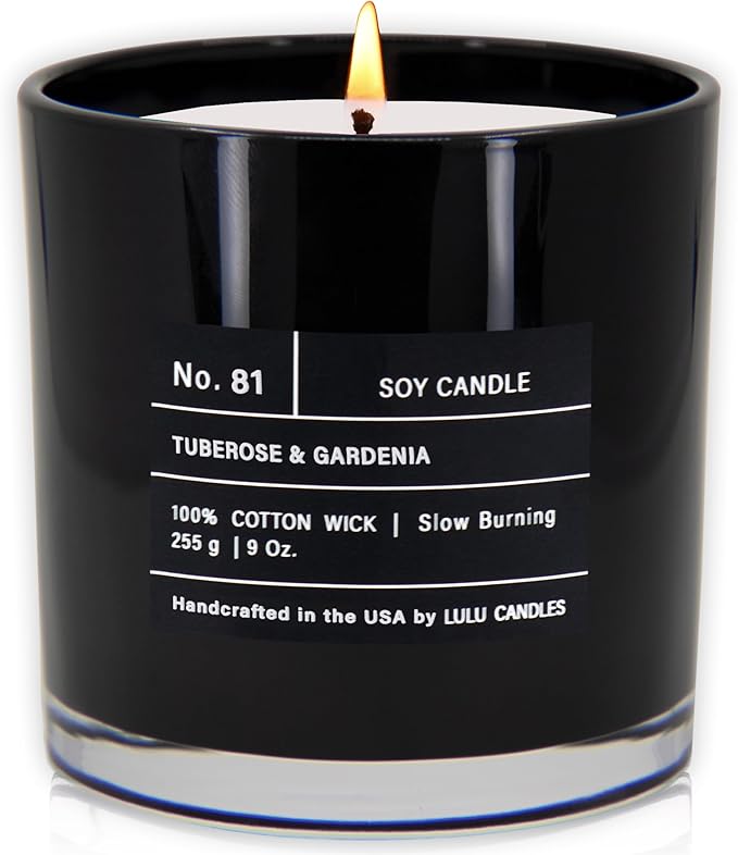 Lulu Candles | Tuberose & Gardenia | Luxury Scented Soy Jar Candle | Hand by LULUCANDLES