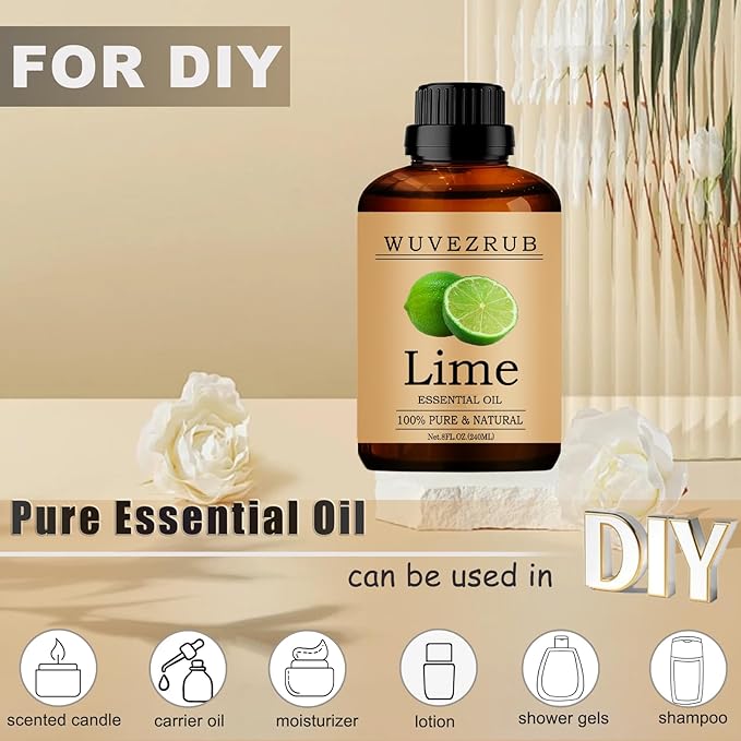 Lime Essential Oil, Pure and Natural - 240ML / 8 Fl Oz - Image 3