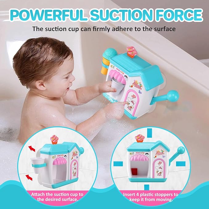 Gretex Toddler Bath Toys for 3 4 5 6 7 8 Years Old Girls, Bubble Ice Cream - Image 4