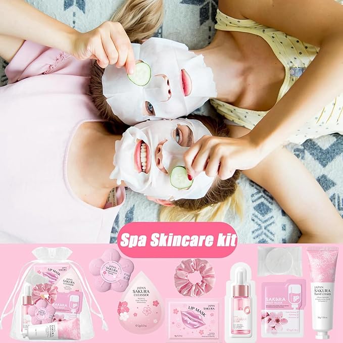 Spa Party Supplies for Women Girl, Face Cleanser, Hand Cream, Lip Mask - Image 2