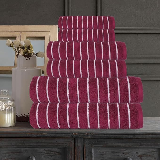 CASA COPENHAGEN Ecstatic 6Pcs 100% Egyptian Cotton Large Designer Towels Gift - Image 2