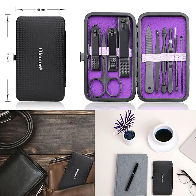 Glamne Manicure Set Nail Clippers Kit Professional Stainless Steel Nail Care - Image 7