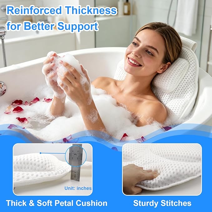 Extra Thick Petal-Shaped Bath Pillow - Image 8