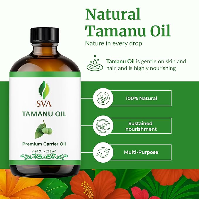 SVA Tamanu Oil - 4 Fl Oz – 100% Natural Cold Pressed Tamanu Oil - - Image 2