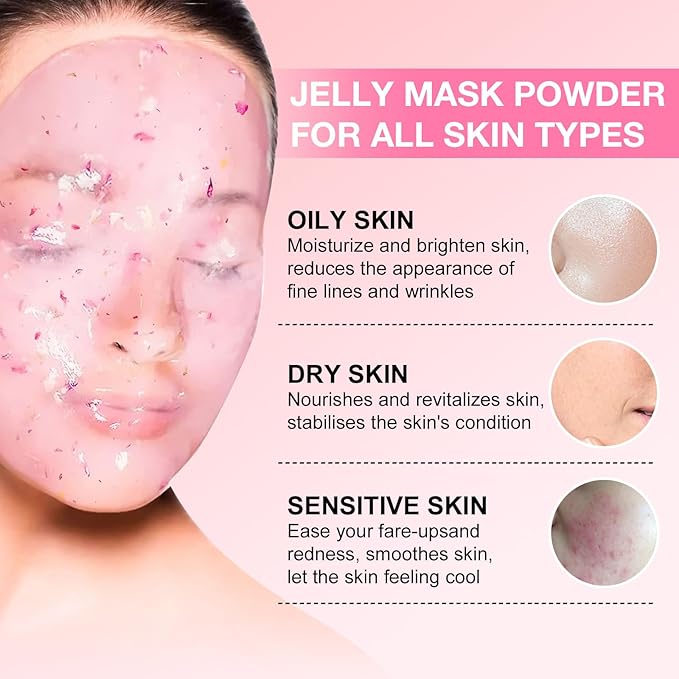 Jelly Mask for Facials Professional, Hydrating & Moisturizing Peel-Off Natural - Image 2