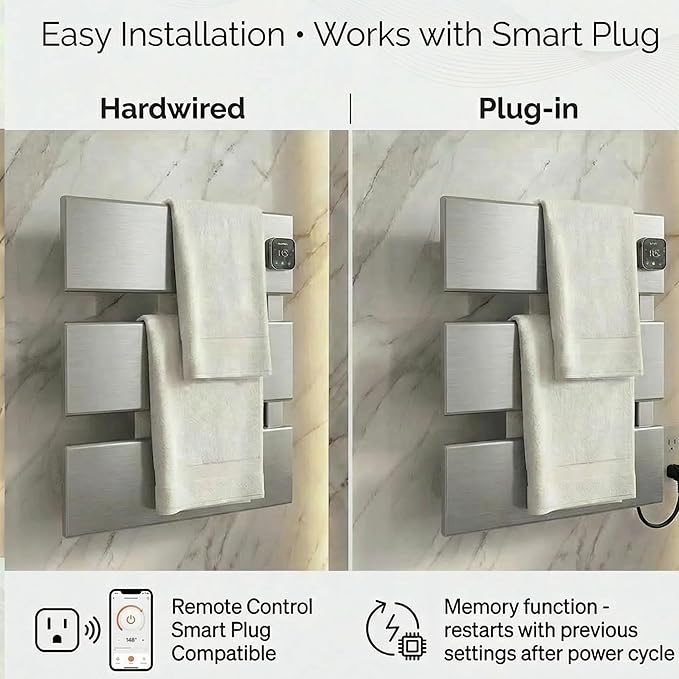 Electric Towel Warmer, Heated Towel Rack - Image 4