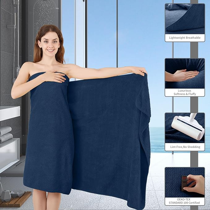 Hand Towels Set 2 Pack-16“x31”, Ultra Soft Microfibers Bathroom Towel Set - Image 4