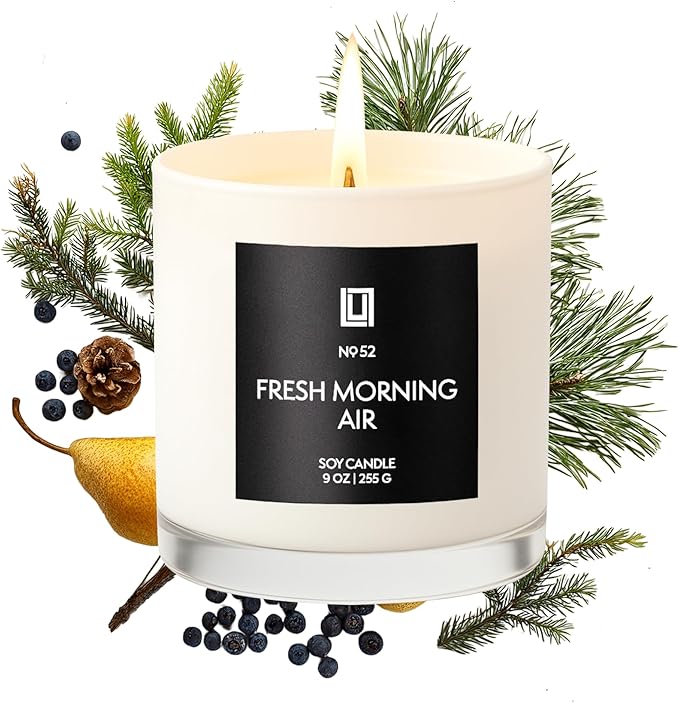 Lulu Candles | Fresh Morning Air | Luxury Scented Soy Jar Candle | Hand Poured by LULUCANDLES