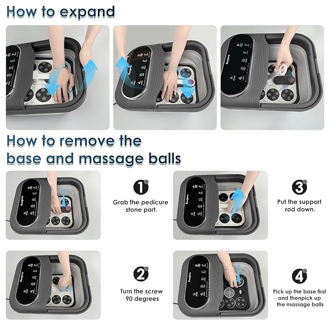 Ranjova Collapsible Foot Spa Electric Rotary Massage, Foot Bath - Image 9