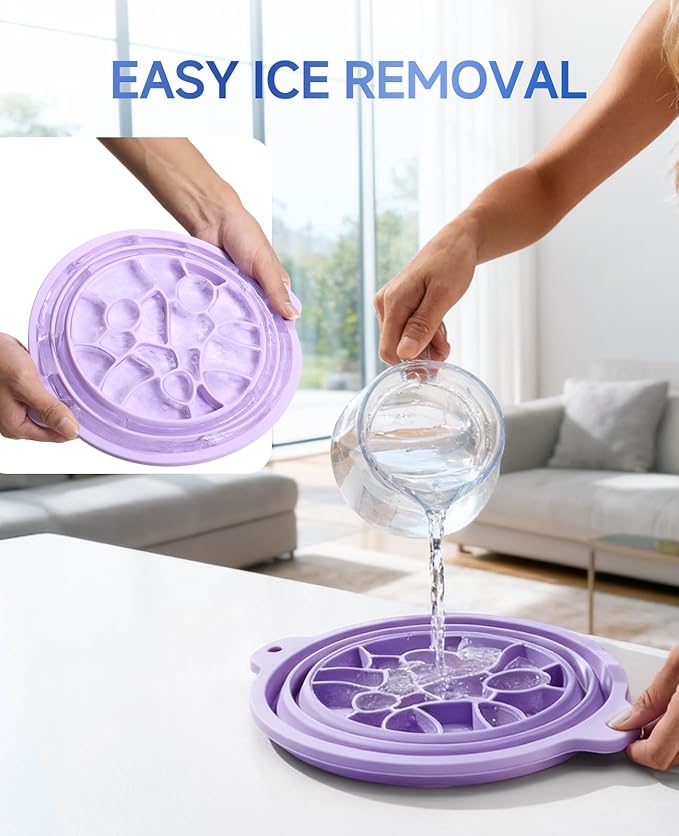 Face Ice Bath Bowl with Built-in Ice Tray, Collapsible Silicone Face Ice Plunge - Image 8