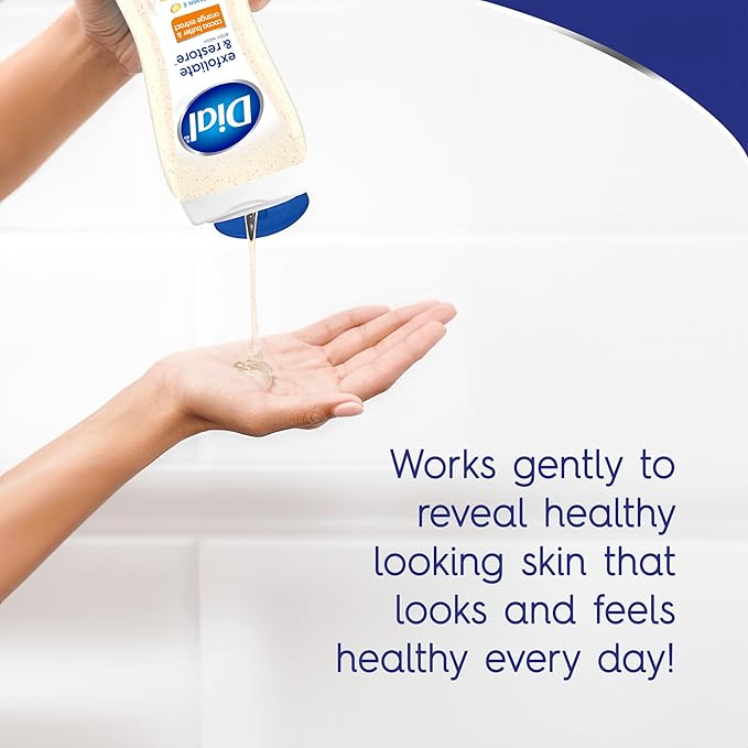 Dial Body Wash, Exfoliate & Restore Cocoa Butter & Orange Extract, 16 Fl Oz - Image 5