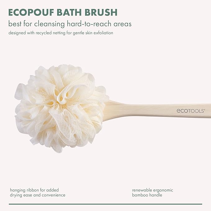 EcoTools EcoPouf Bath Brush, Loofah Brush - Image 2
