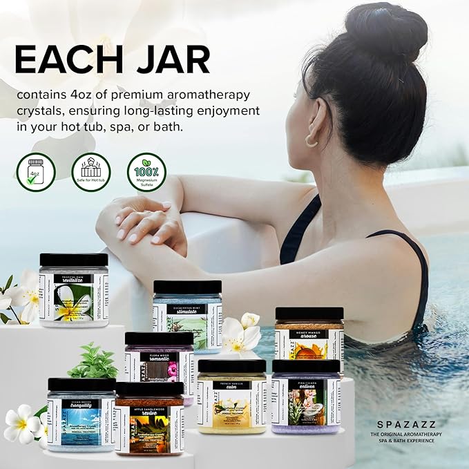 Hot Tub Aromatherapy Bath Salt 8-Pack Botanicals Bundle - Image 2