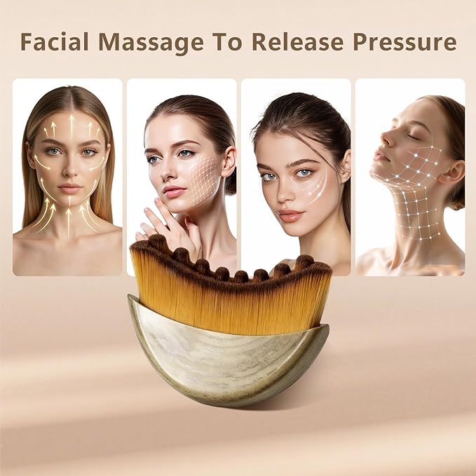 Lymphatic Contour Face Brush, Manual Lymphatic Drainage Massage Brush - Image 5