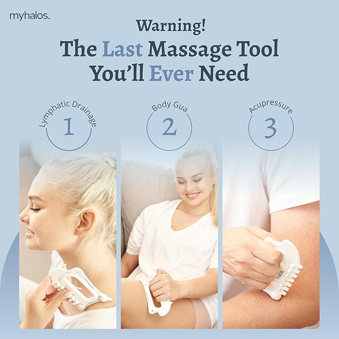 MyHalos 6-in-1 Ceramic Body Gua Sha Facial Tools - Image 5