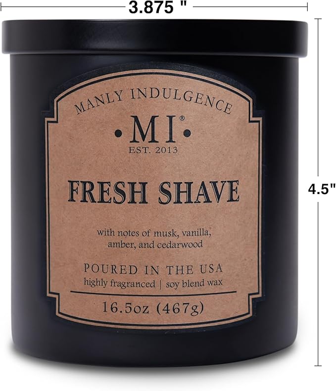 Manly Indulgence Fresh Shave Scented Candles - Image 4