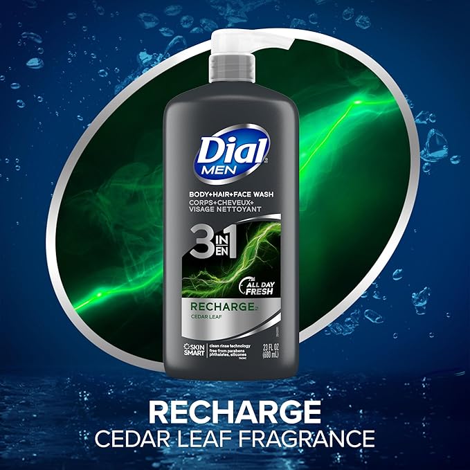 Dial Men 3in1 Body, Hair and Face Wash, 69 fl oz - Image 2