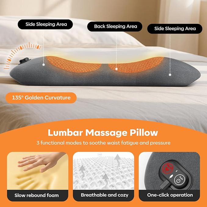 Smooth Triple Fusion 3-in-1 Lumbar Pillow Back Massager - Image 5