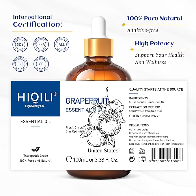 HIQILI 100 ml Grapefruit Essential Oil, - Image 4