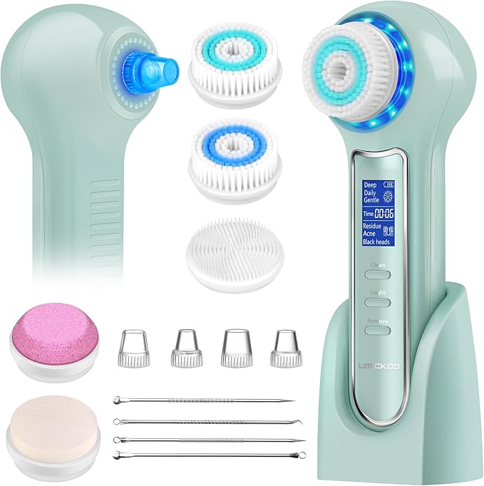 UMICKOO Face Scrubber Exfoliator, Facial Cleansing Brush Waterproof by UMICKOO