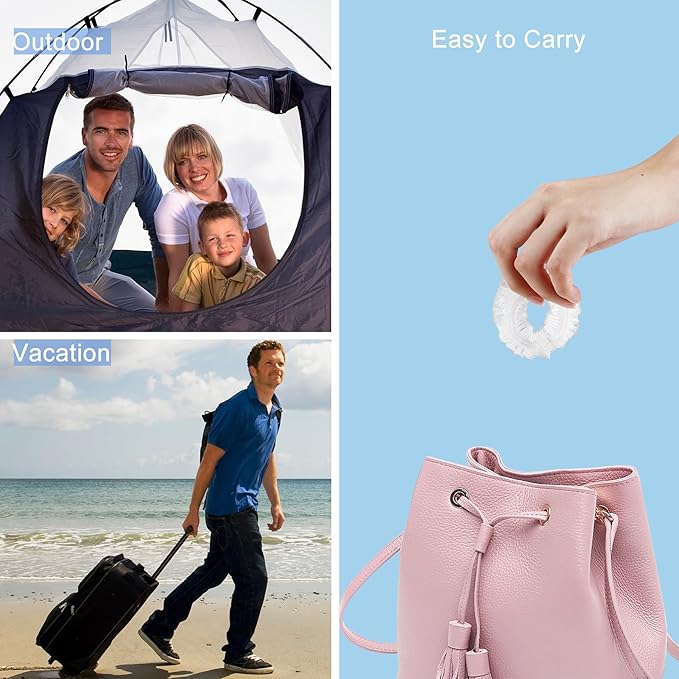 1000 PCS Upgrade Disposable Shower Caps. Ceizioes Waterproof Hair Bath Caps. - Image 7