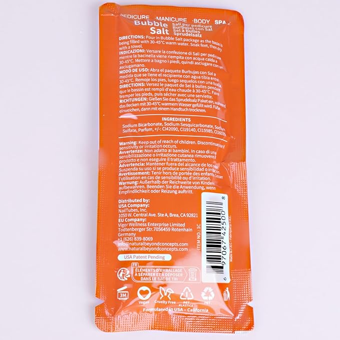 Pedicure Kit Foot Soak Set: Bubble Salt, Sugar Scrub, Massage Mask, Massage - Image 4