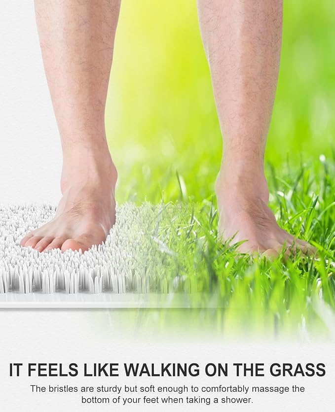 OTHWAY Non Slip Grassy Bathtub Mat : 25.6X13.4 Inches Sturdy But Soft Bath - Image 5