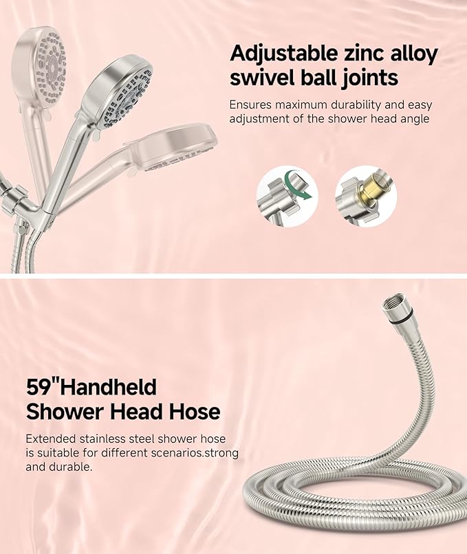 Filtered Shower Head with Handheld, 9-Spray Mode High Pressure Detachable - Image 7