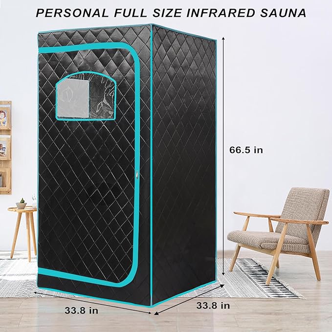 Portable Infrared Sauna for 1 Person, Full Size Home Sauna Box - Image 5