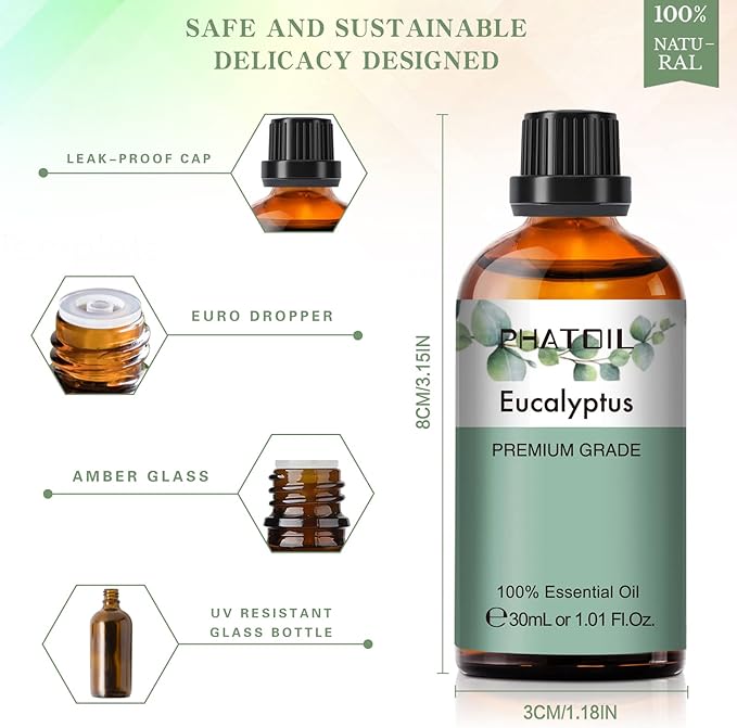 PHATOIL Eucalyptus Essential Oil 30ML, Pure Eucalyptus Essential Oils - Image 5