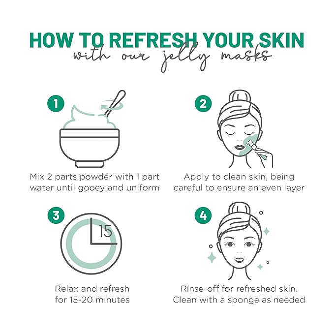 BRÜUN Jelly Mask Jar Aloe Vera Peel-Off Face Care Rubber Mask | 23 fl oz Skin - Image 4